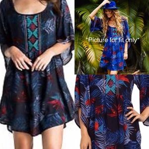 ROXY Sunset City Aztec Floral Boho Dress